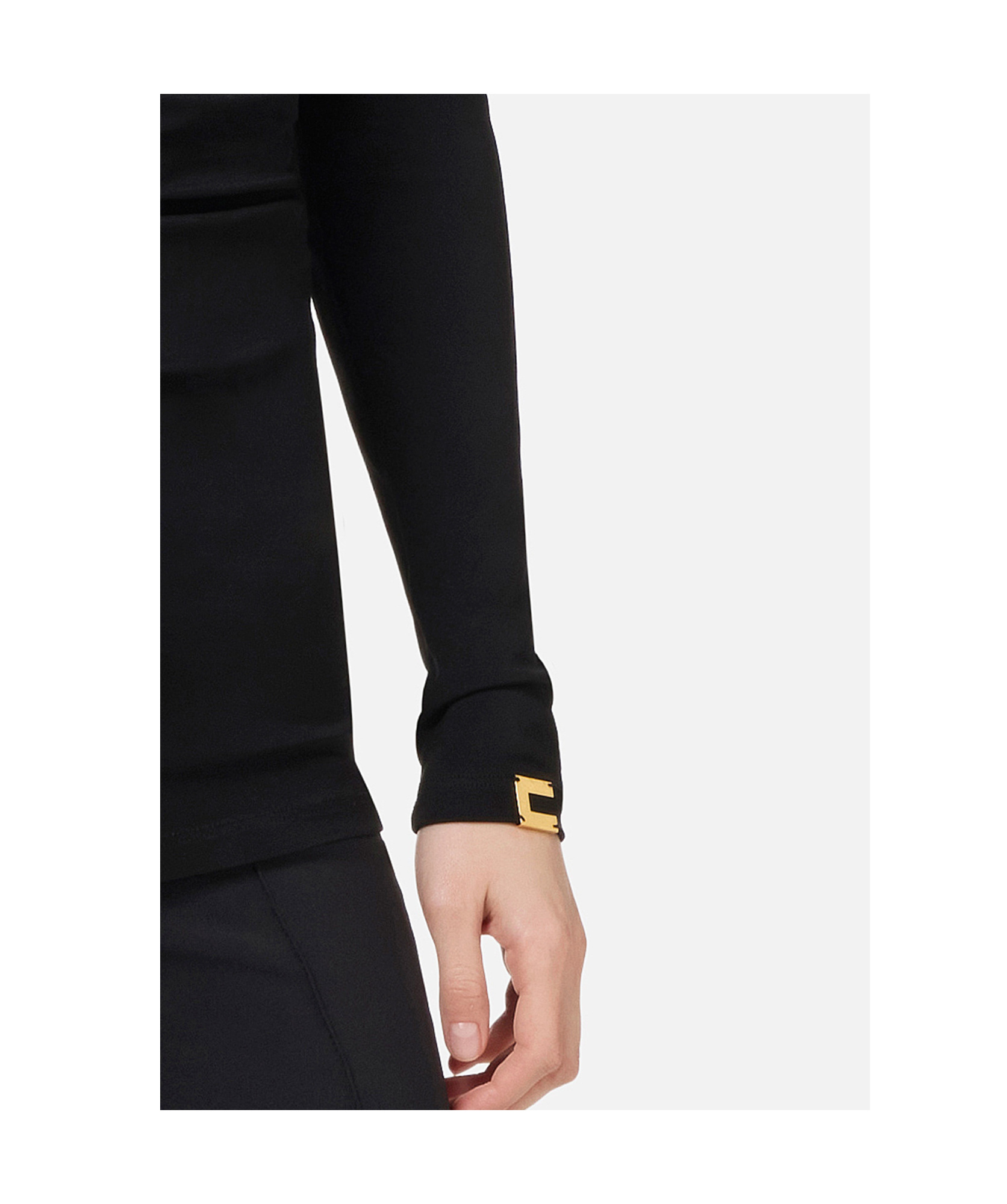 Elisabetta Franchi Long-sleeved Sweater In Black