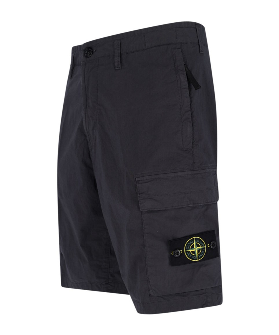 Stone Island Compass-badge Shorts In Black