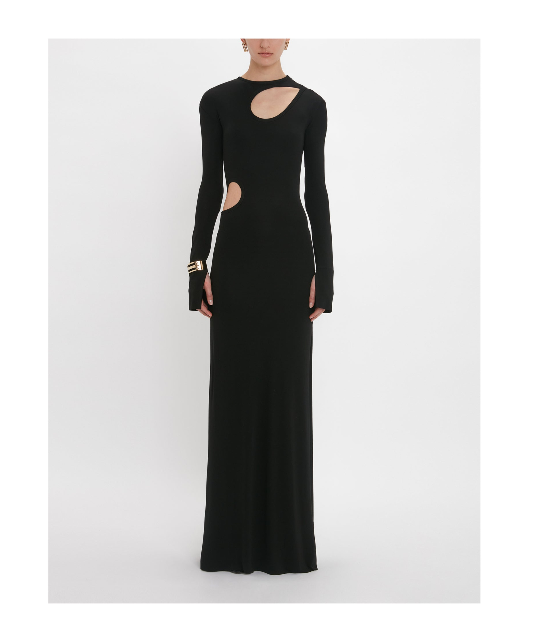VICTORIA BECKHAM CUT-OUT CADY MAXI DRESS 