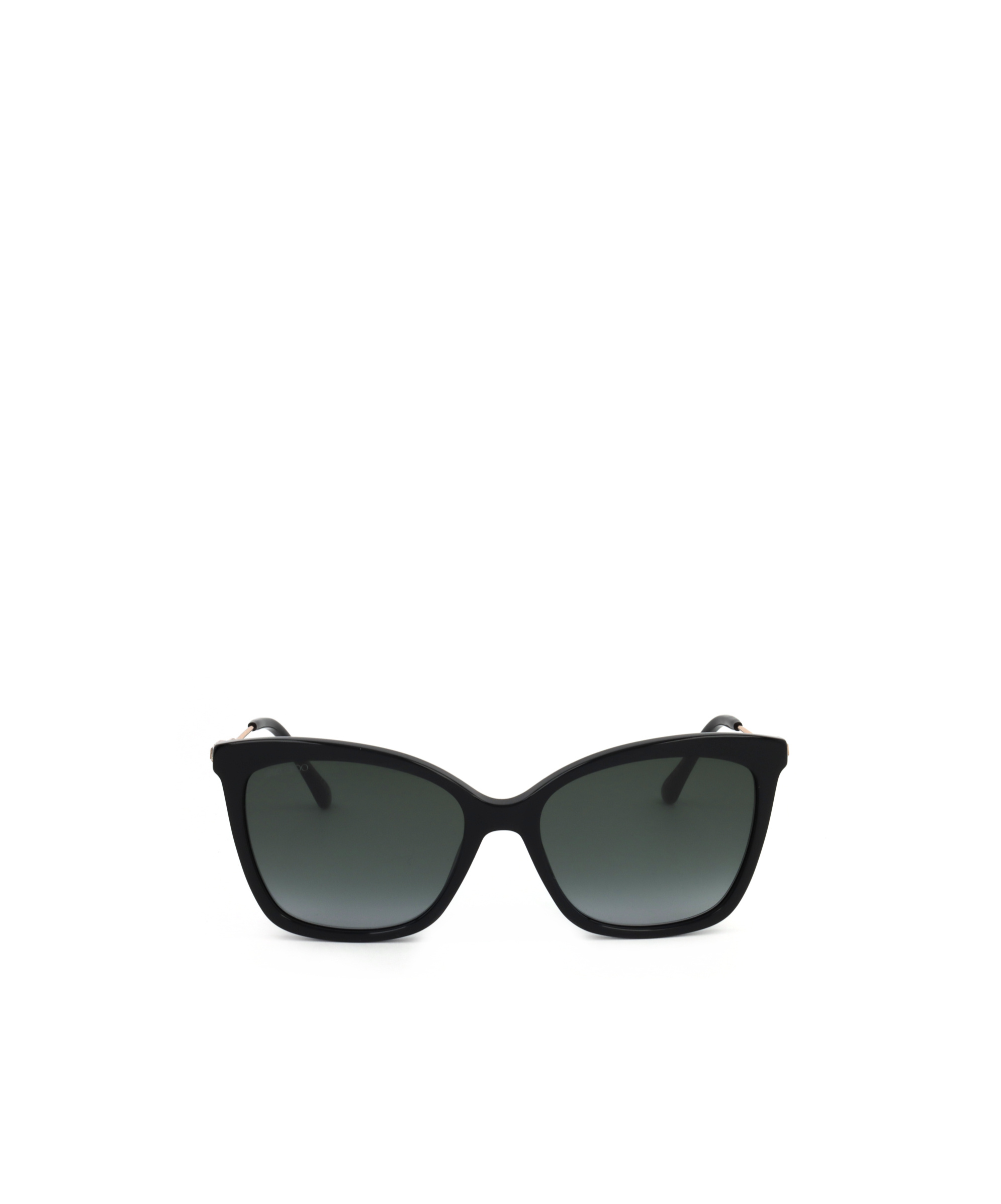Jimmy Choo Geometric Frame Sunglasses In Black