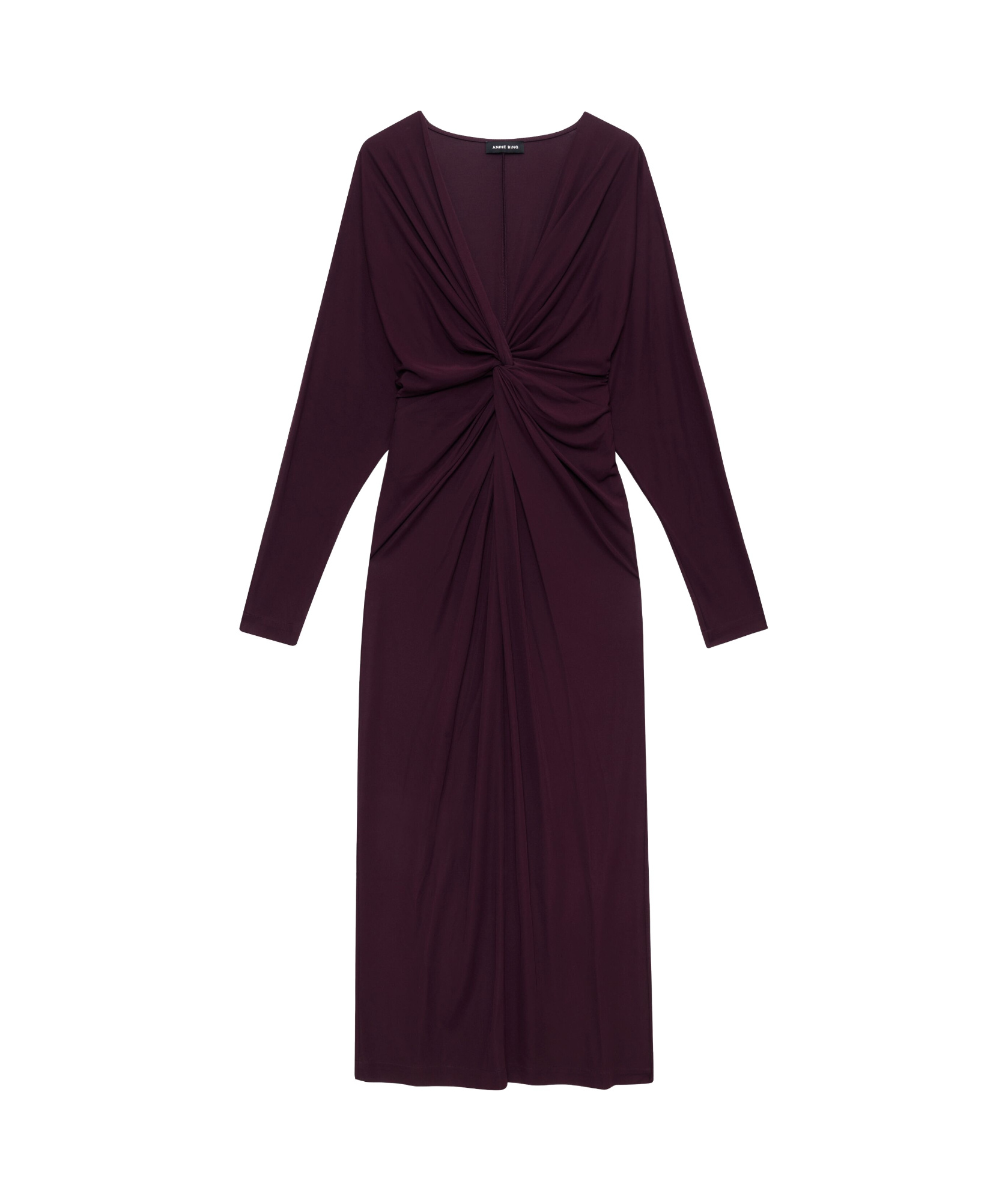 Shop Anine Bing Mathilde Long-sleeved Dress In Black