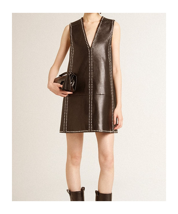 Golden Goose Venezia Cartella Small In Pelle Invecchiata Chiusura Oro In Black