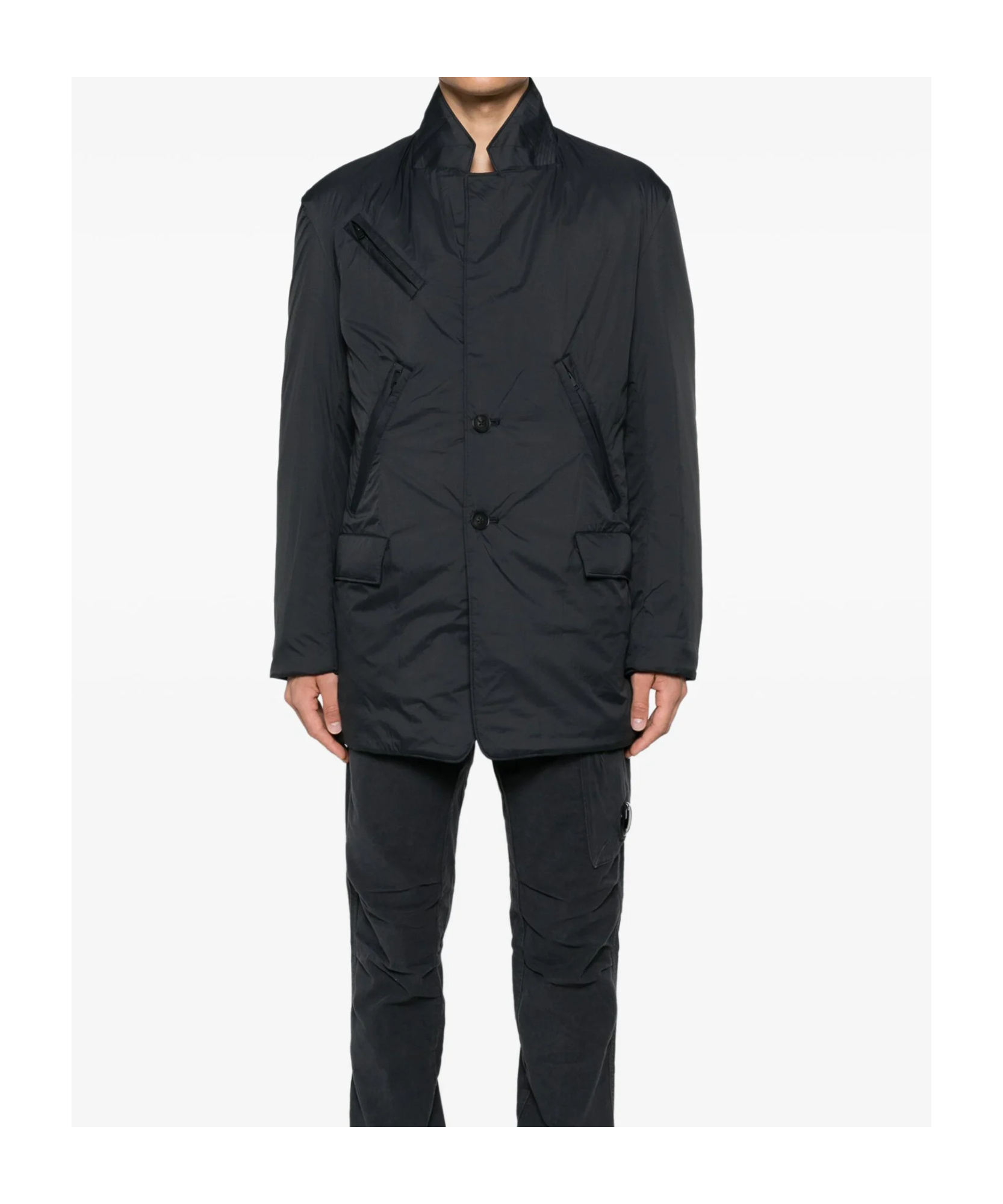 Y-3 Multi-pocket Padded Jacket In Black