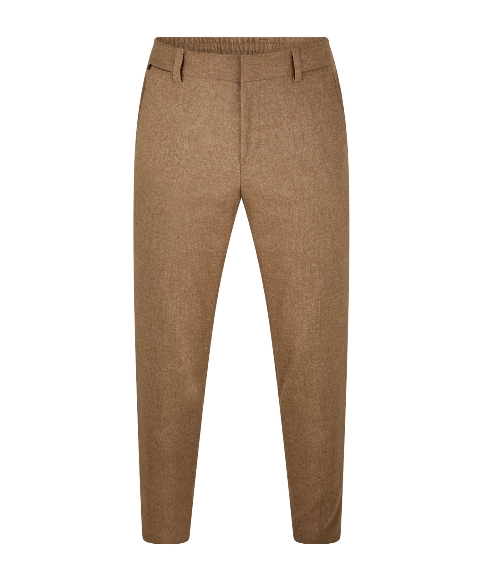 Hugo Boss Blend Casual Trousers In Brown