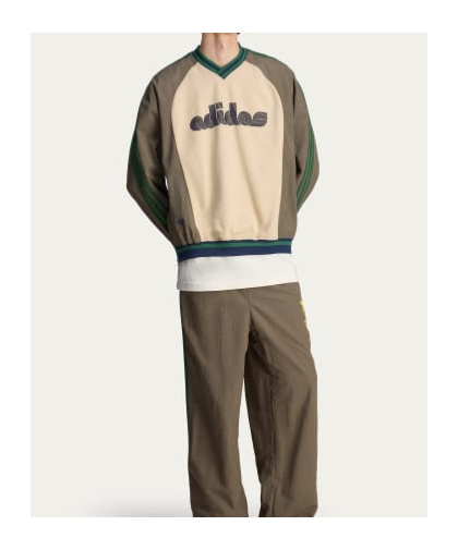 Adidas Originals X Brain Dead Logo Print Long-sleeved T-shirt In Brown