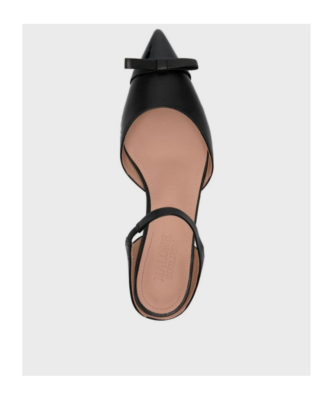 Malone Souliers Blythe 10 Bow-detailed Leather Point-toe Flats In Black