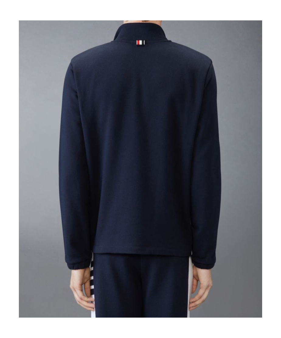 Shop Thom Browne Funnel-neck Cotton Sweatshirt In Black