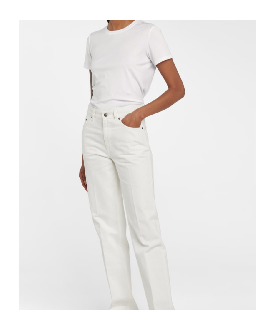 The Row Round Neck Short-sleeved T-shirt In White