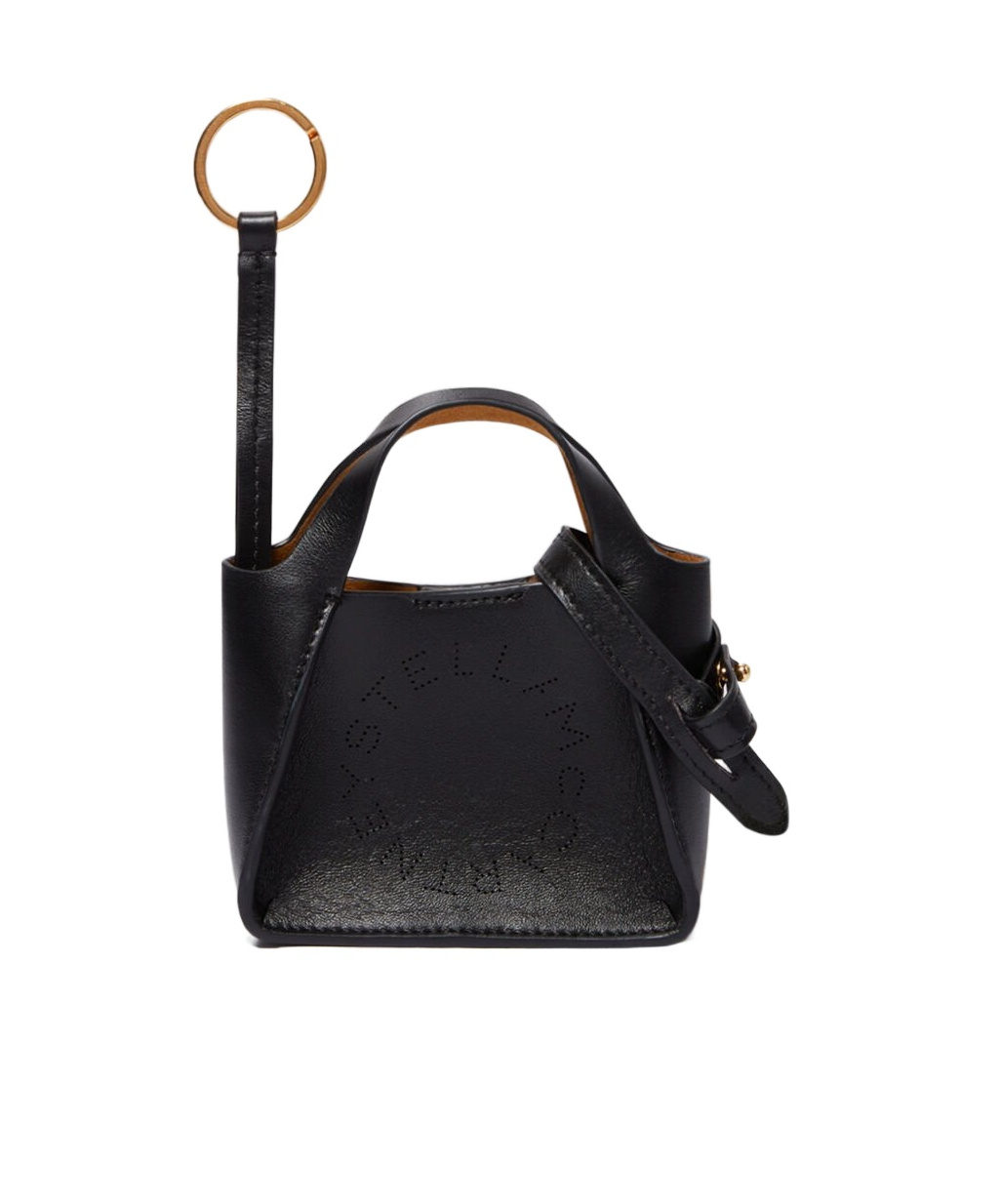 Stella Mccartney Logo Key Ring In Black