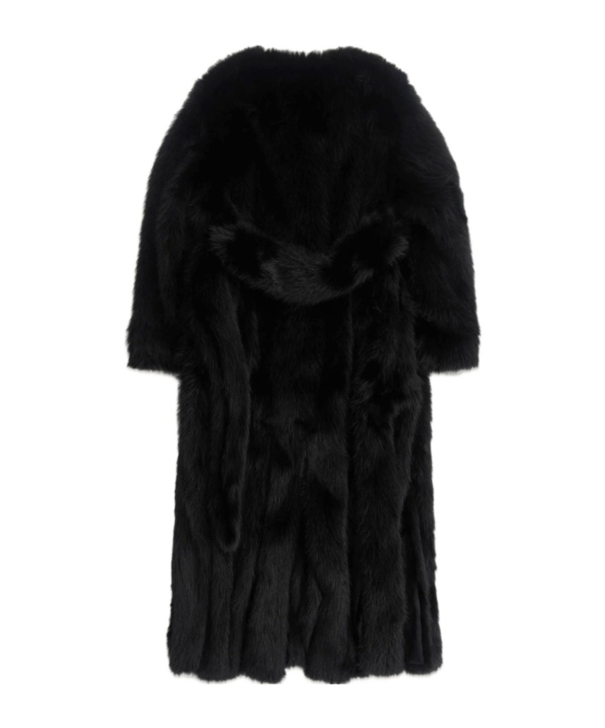 Simone Rocha Belted Long Coat In Black