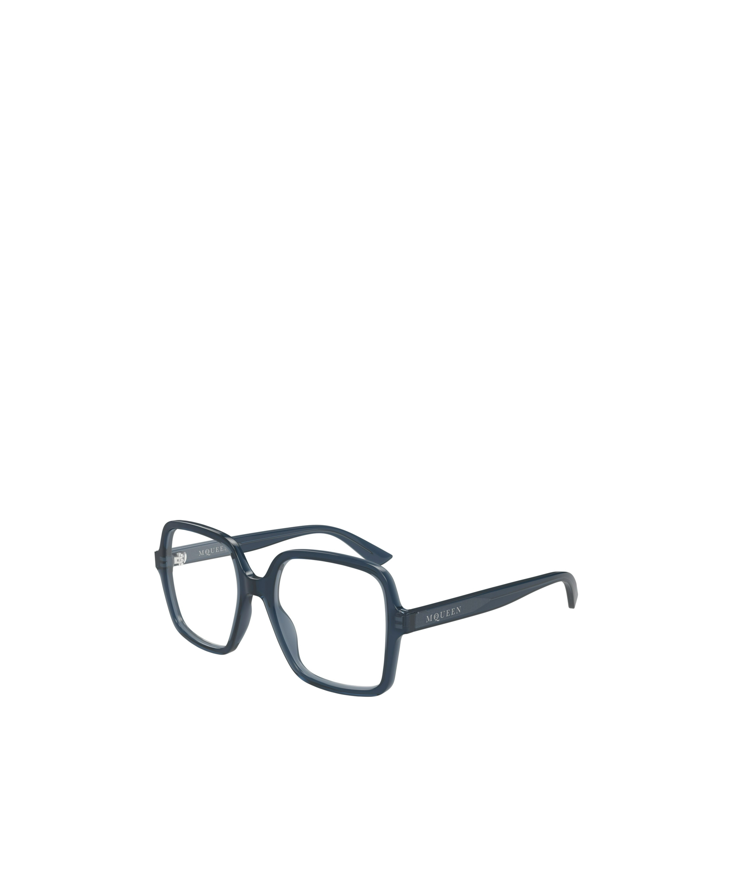 Alexander Mcqueen Eyewear Oversized Square Frame Glasses In Blue