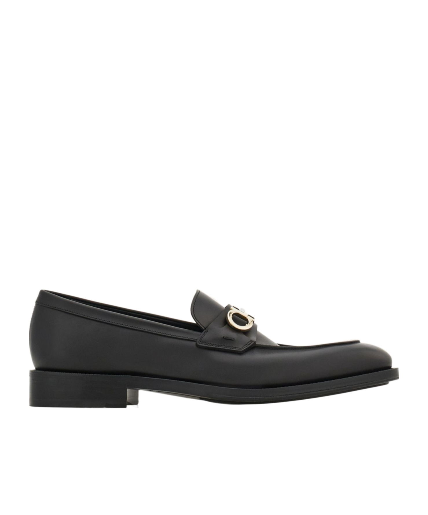Ferragamo Round Head Business Casual Shoes In Black