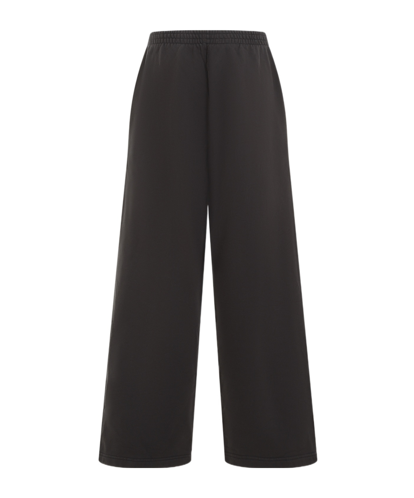 Balenciaga Straight-leg Logo-embroidered Cotton-jersey Sweatpants In Black