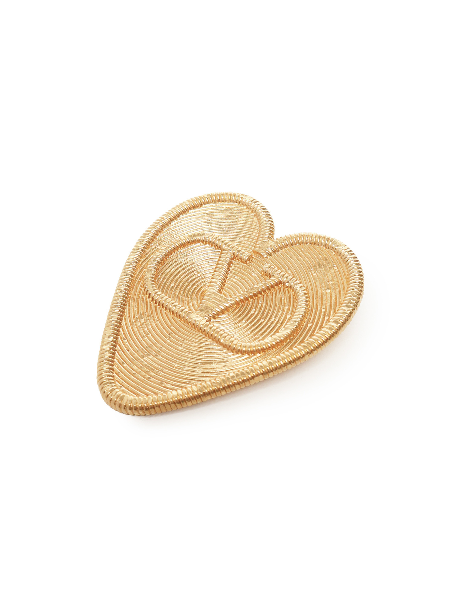 Valentino Vlogo Signature Heart-shaped Brooch In Gold