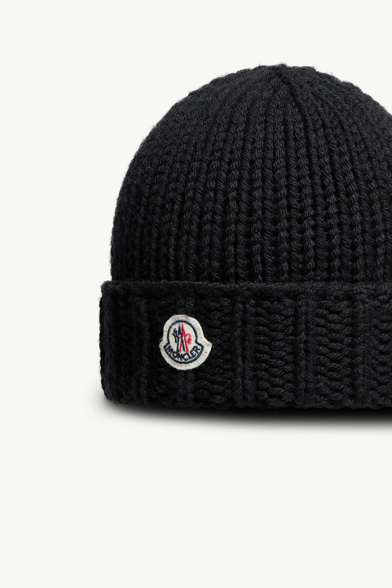 Moncler Wool Beanie In Black