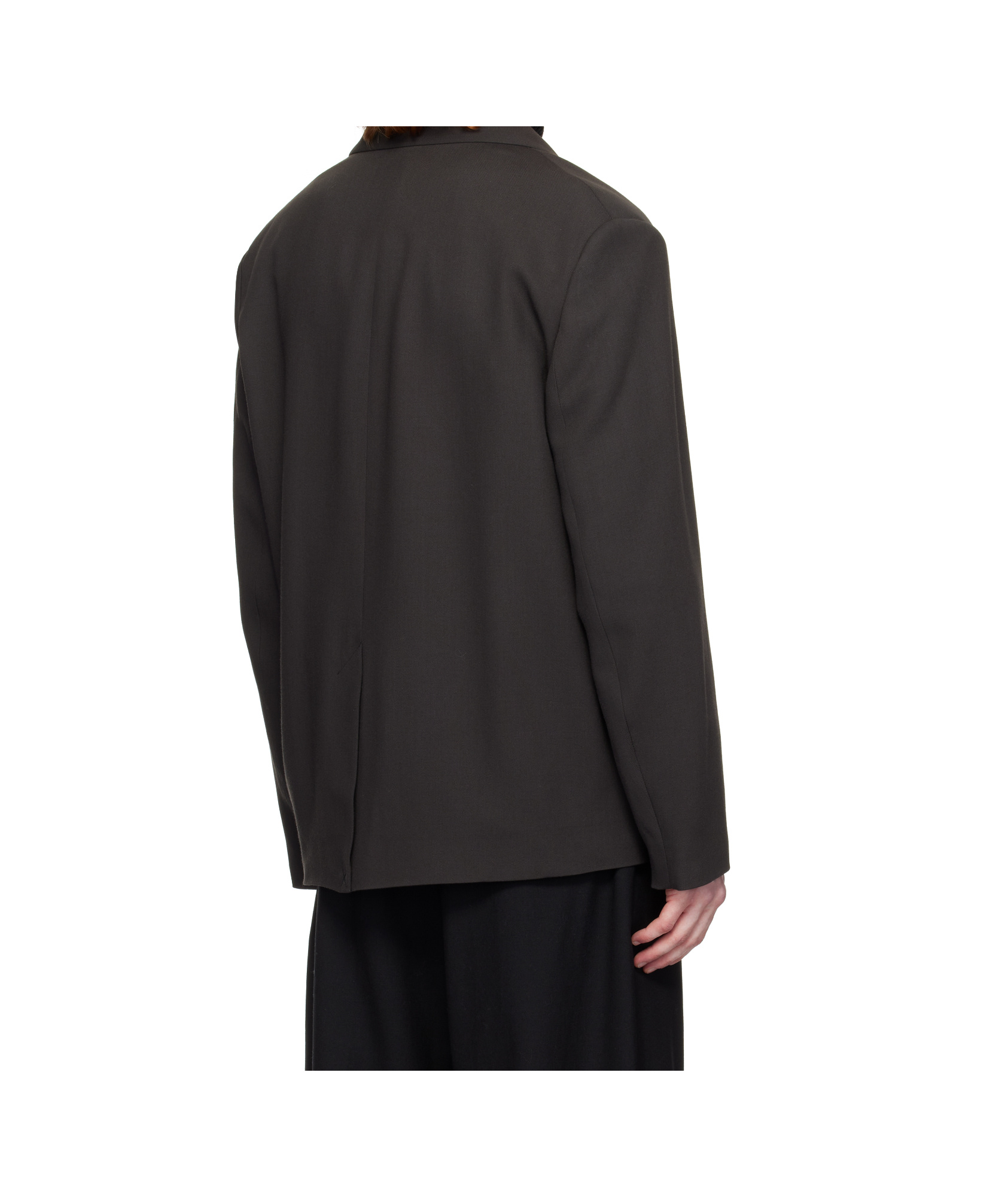 Studio Nicholson Oversized Blazer Notched Lapel Front Pockets In Black