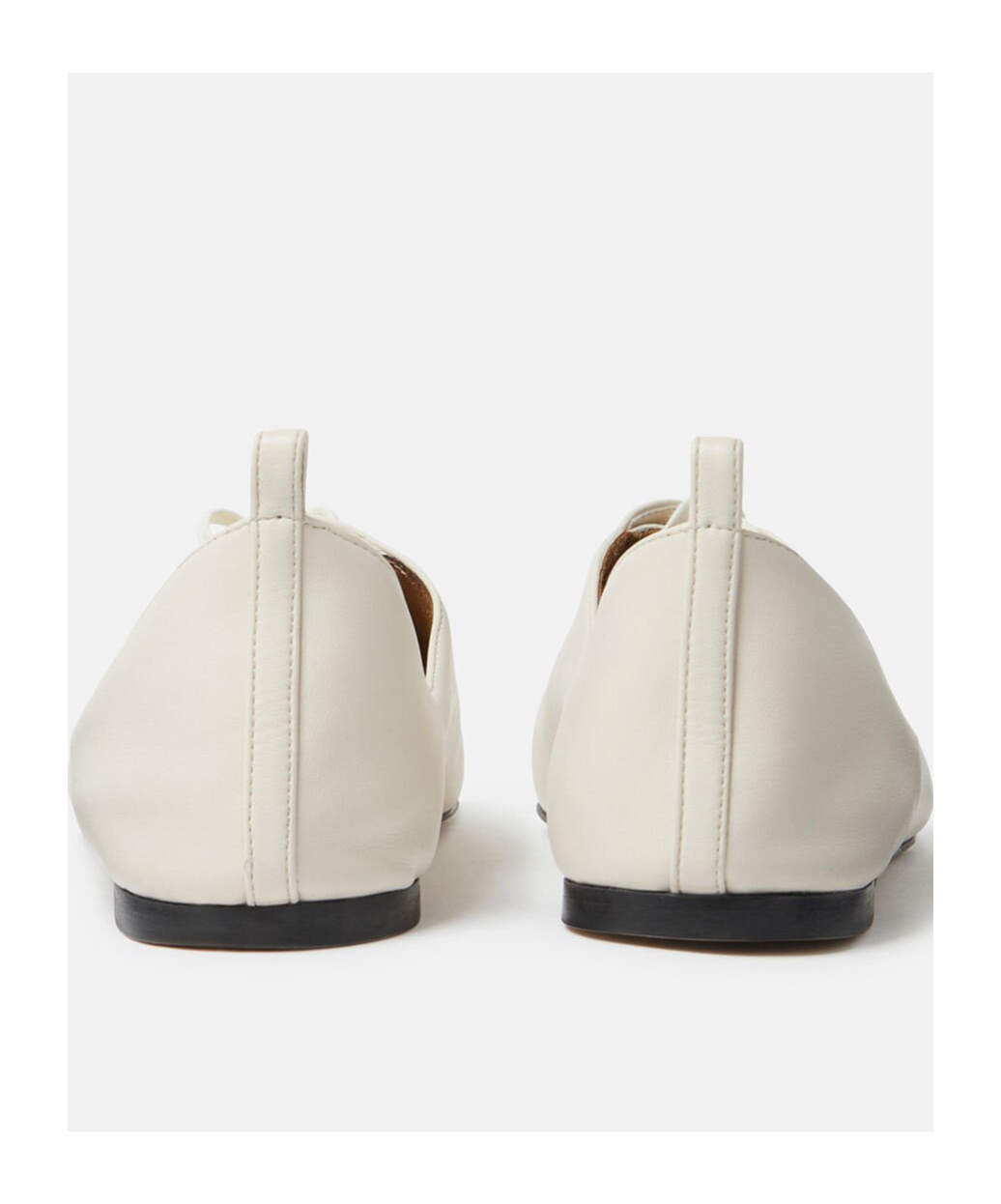 Stella Mccartney Terra Pointed Lace-up Shoes In Nude