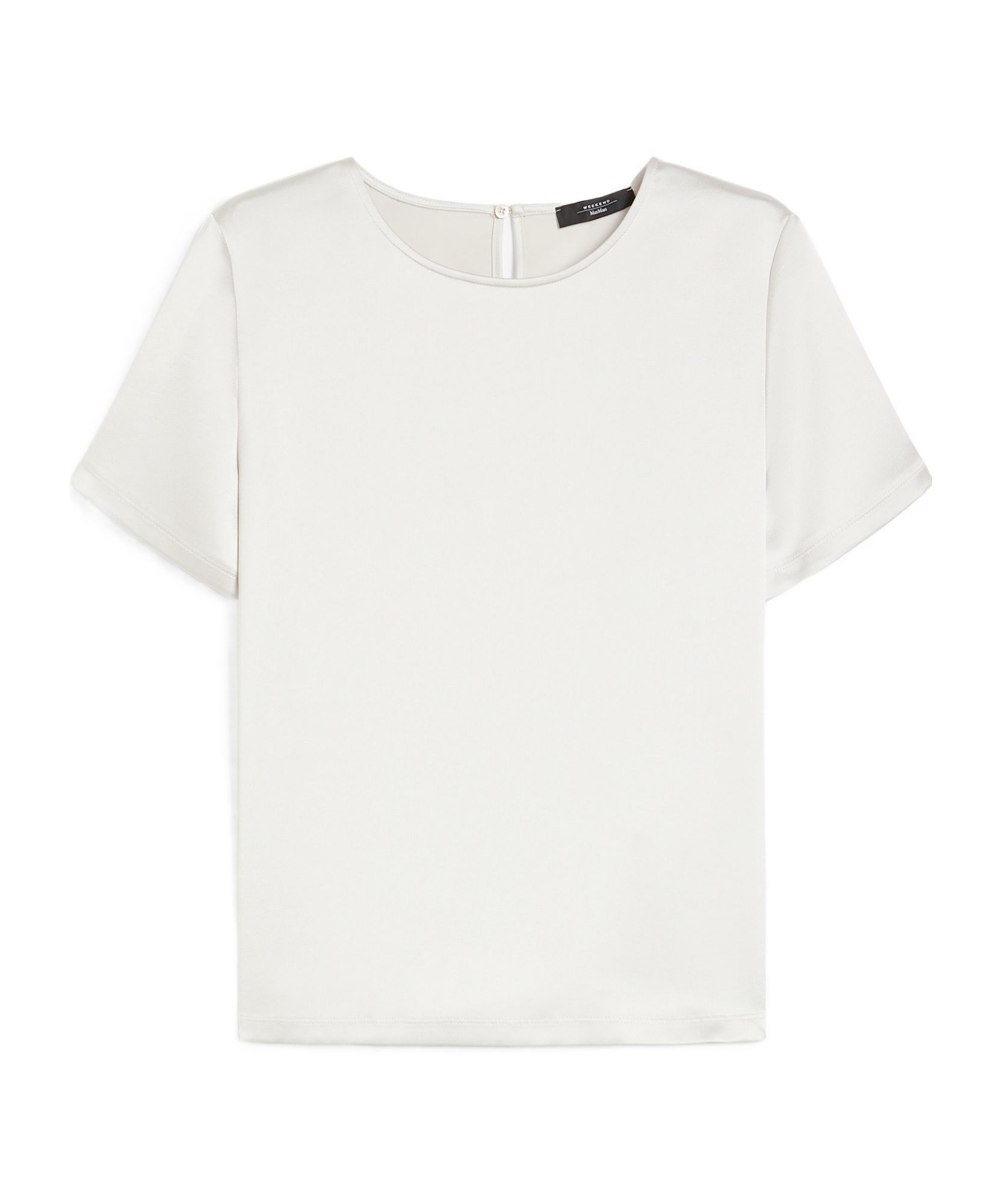 Max Mara Open-necked Black Shirt In White