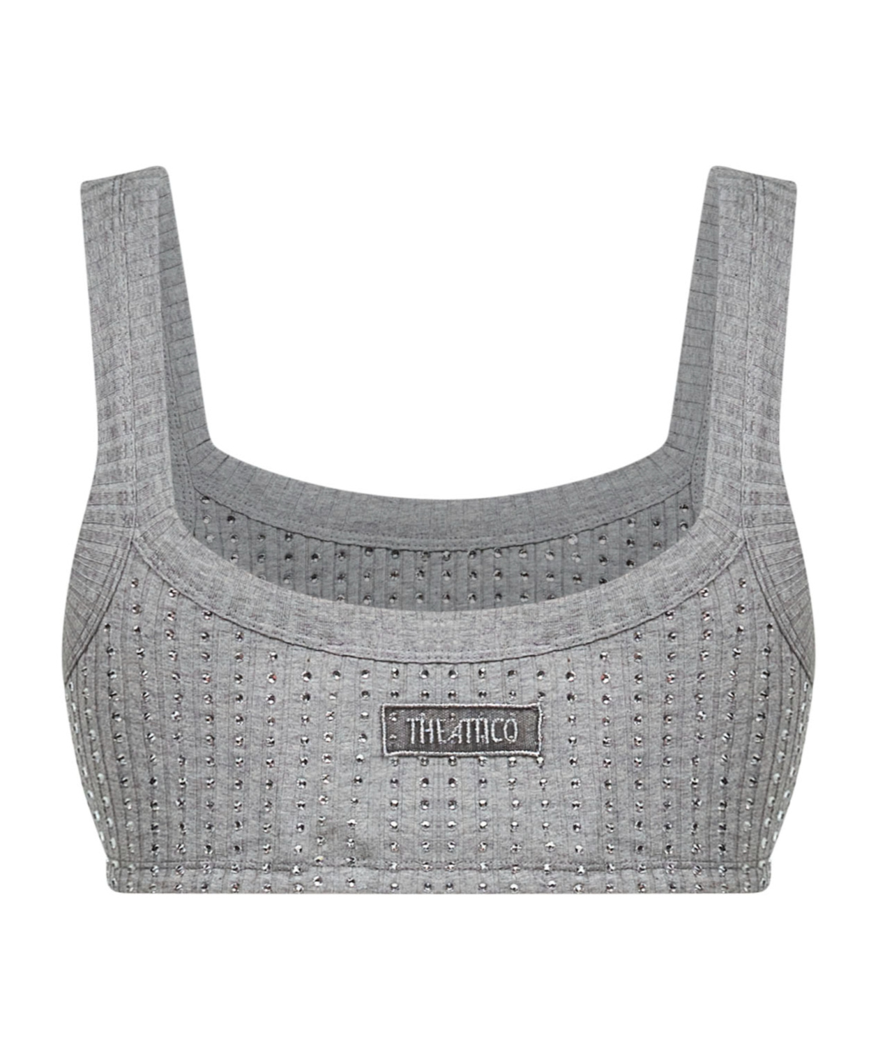 Attico Wide Strap Bra In Gray