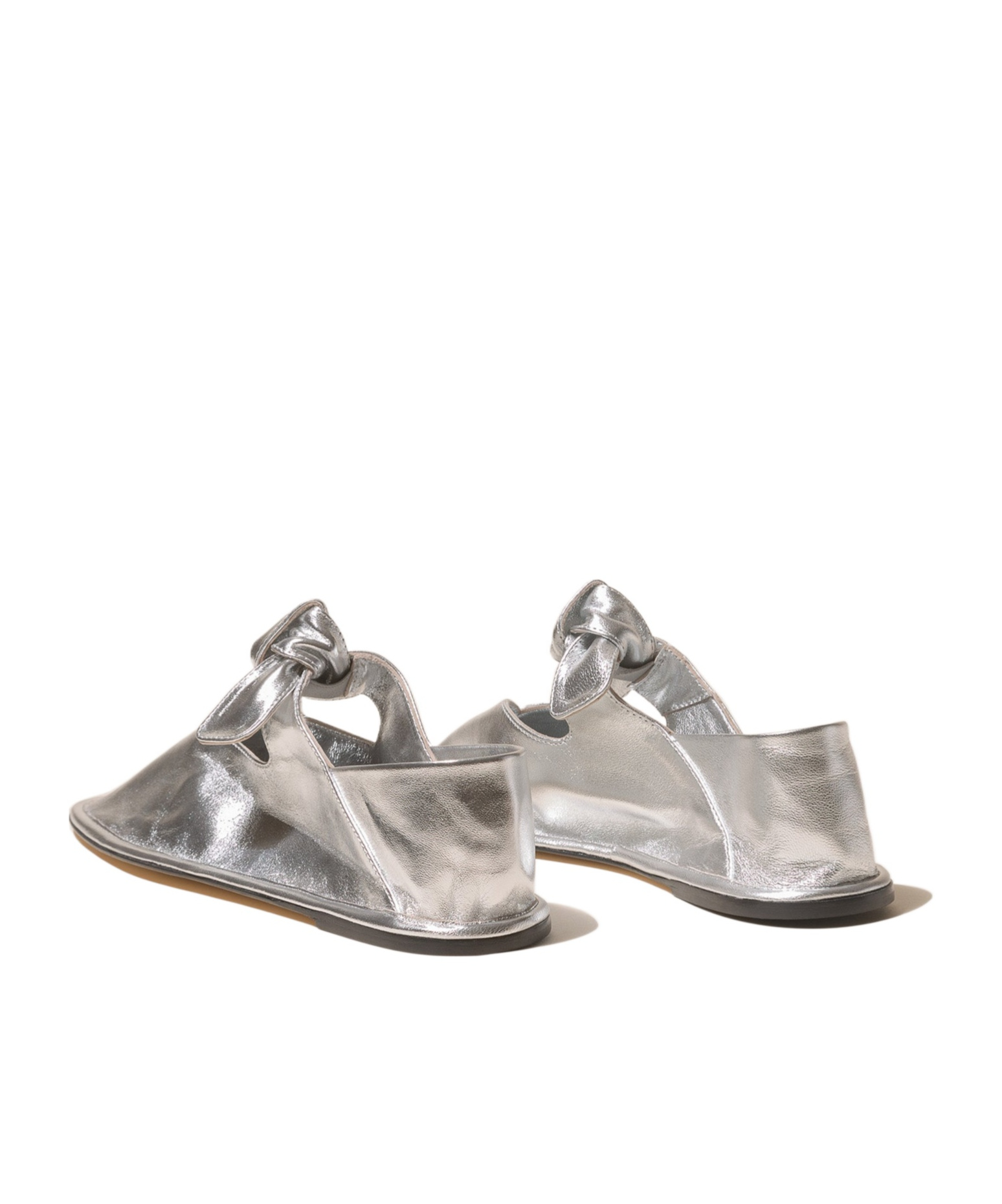 Hereu Llasada Metallic Ballerina Shoes In White