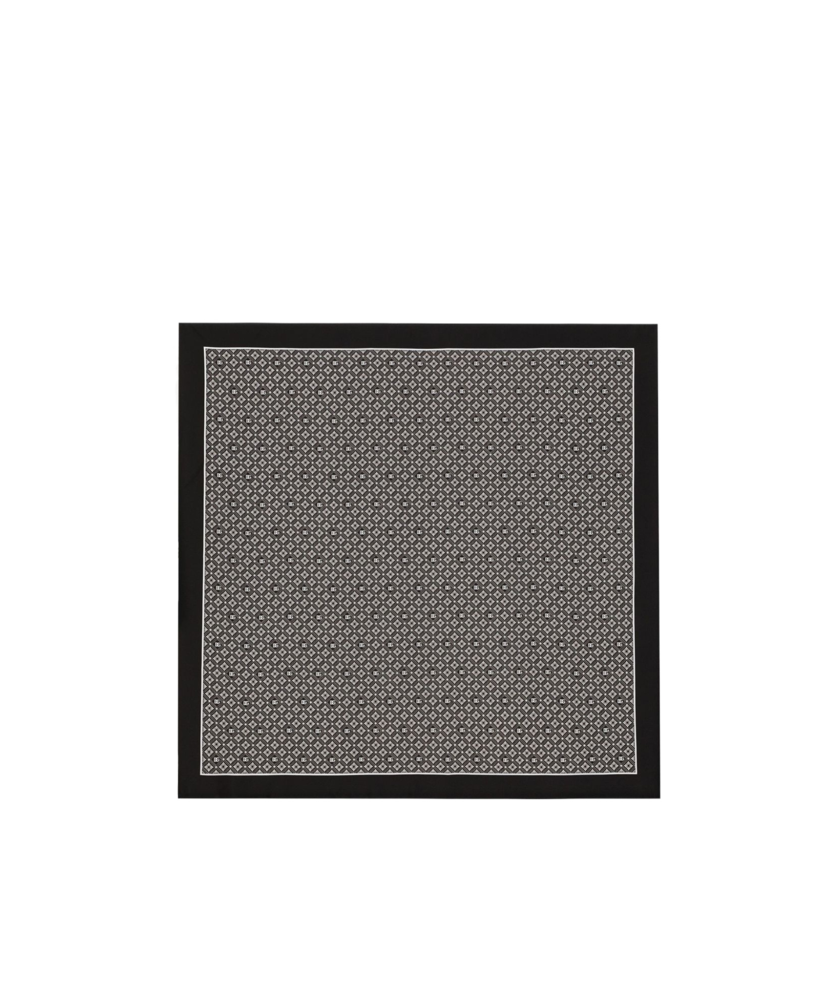 Dolce & Gabbana Pattern Silk Scarf In Black