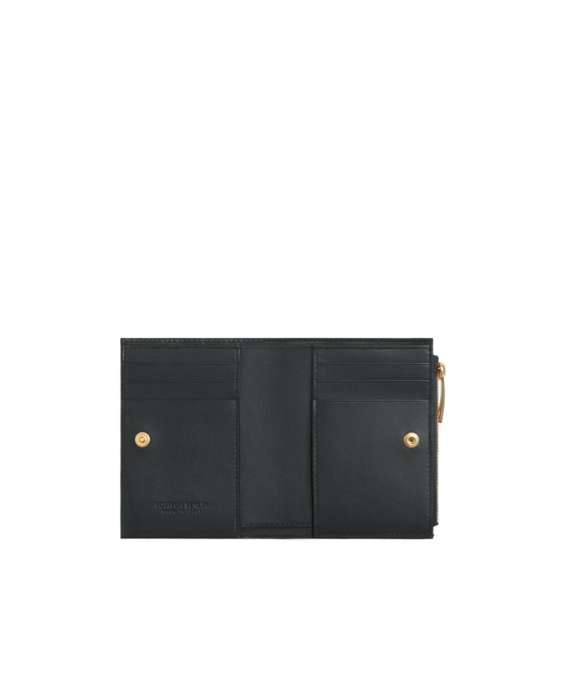 Bottega Veneta Medium Double Fold Zipper Purse In Green