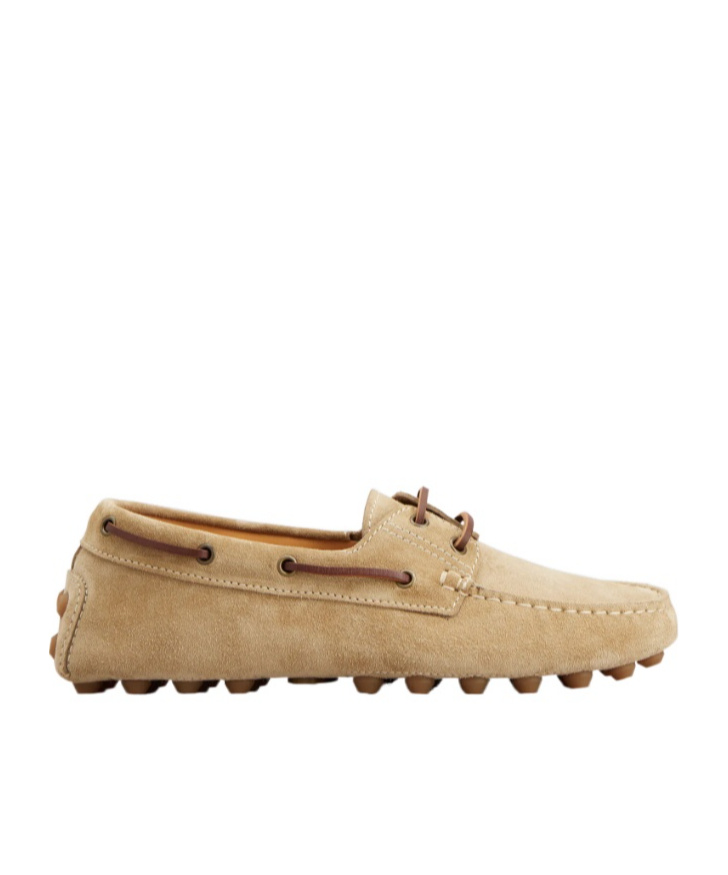 Tod's Round-head Flat Shoes In Nude