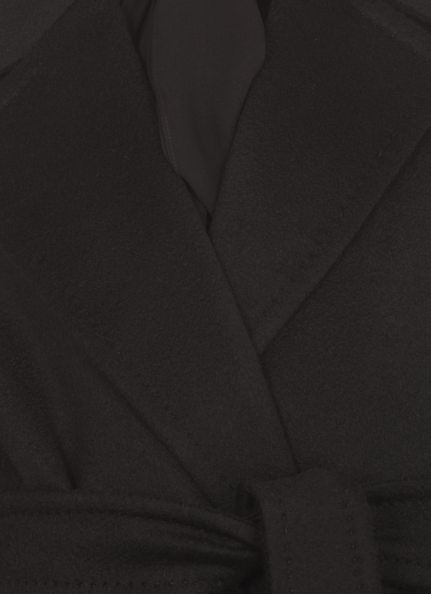 Shop Max Mara Belted Long-sleeved Coat In Black