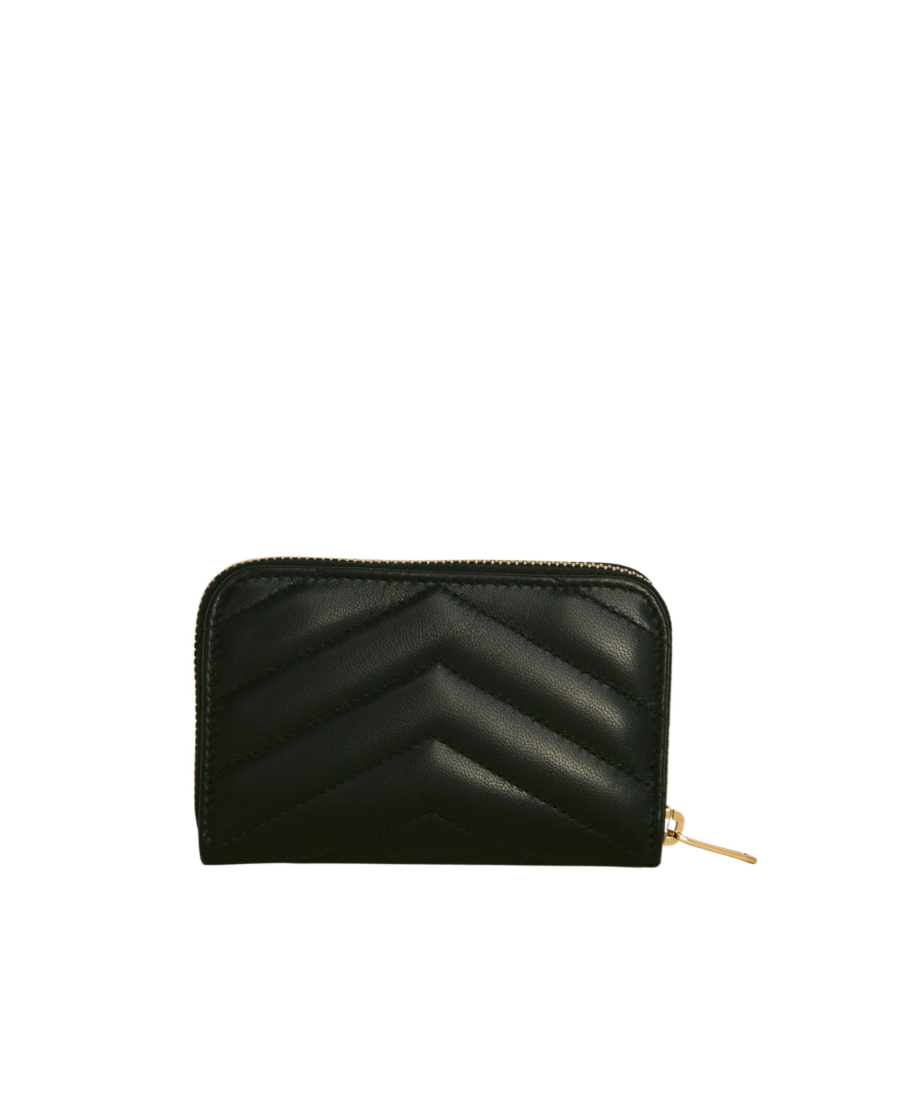 Saint Laurent Cassandre Cardholder In Black