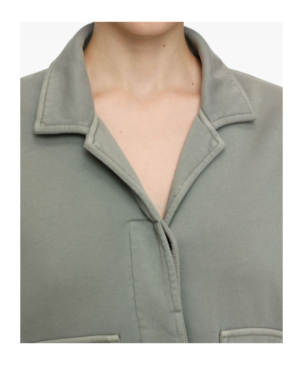 Closed Faded-effect Jacket In Gray