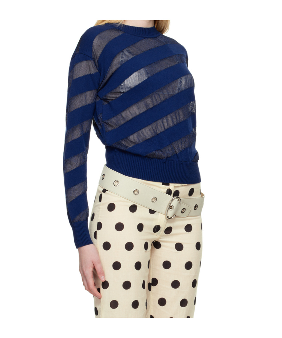 Gimaguas Navy Zebara Sweater In Blue
