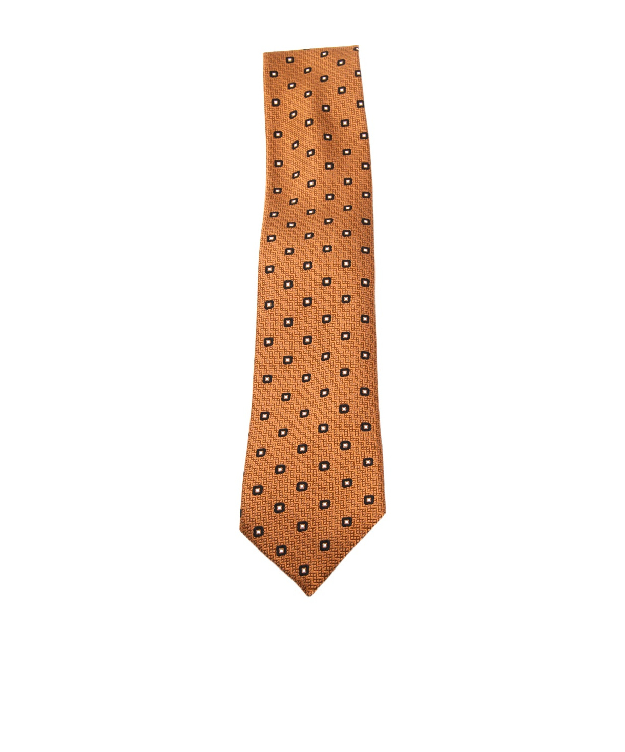 Zegna Geometric-patterned Tie In Brown