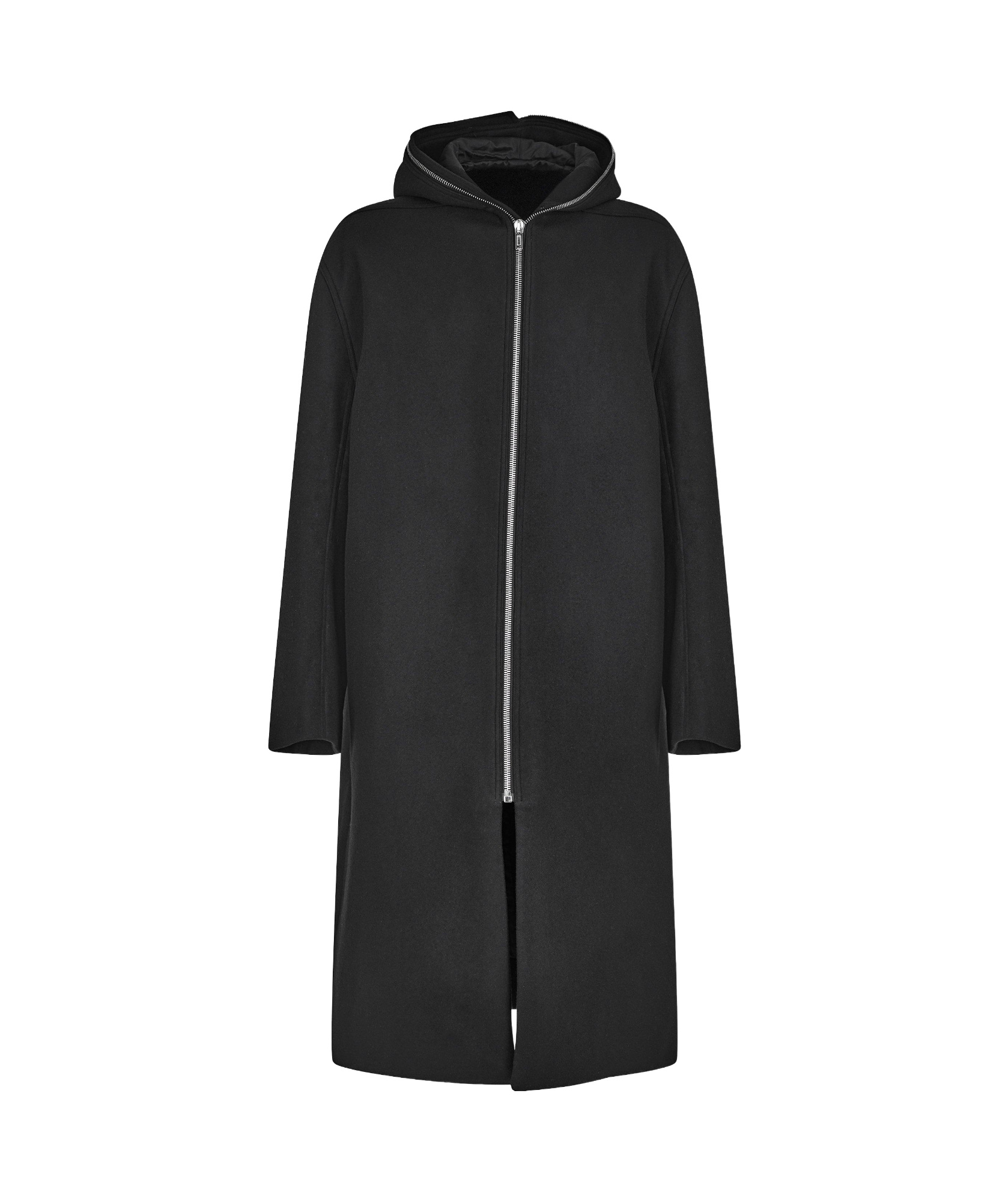 Rick Owens Zippered Hooded Windbreaker In Black