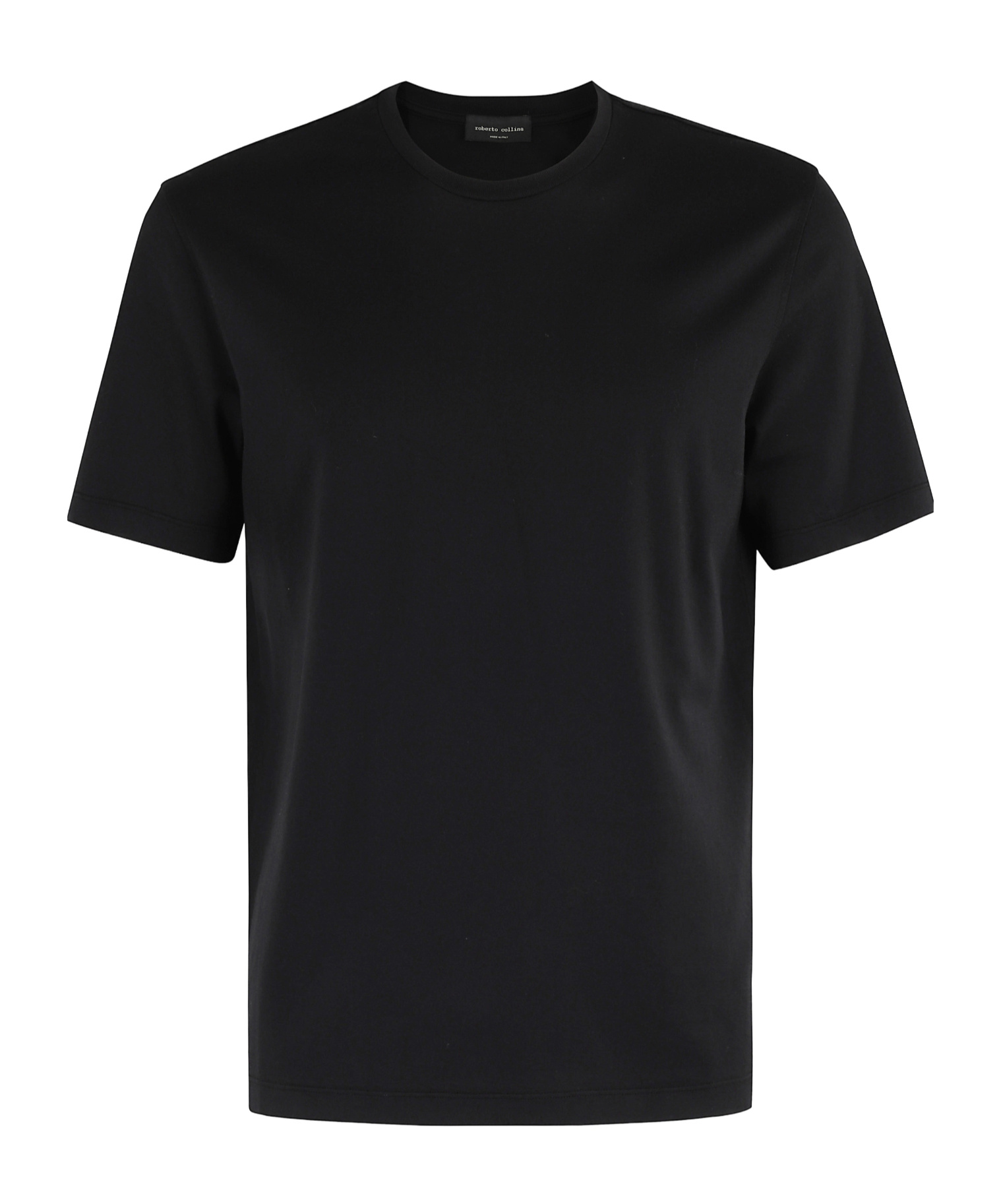 Roberto Collina Round Neck Short Sleeve T-shirt In Black