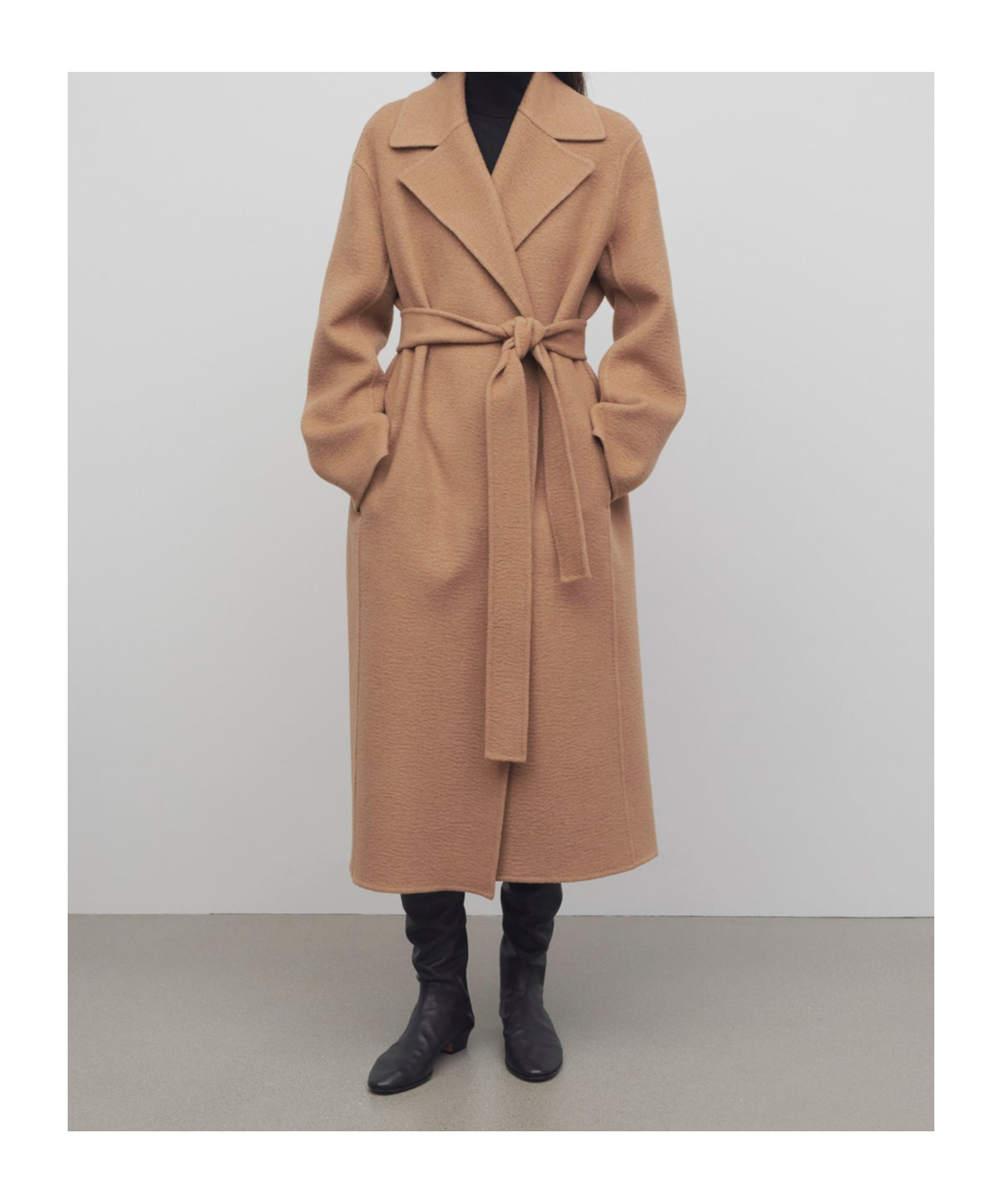 The Row Long-sleeved Cashmere Coat In Brown
