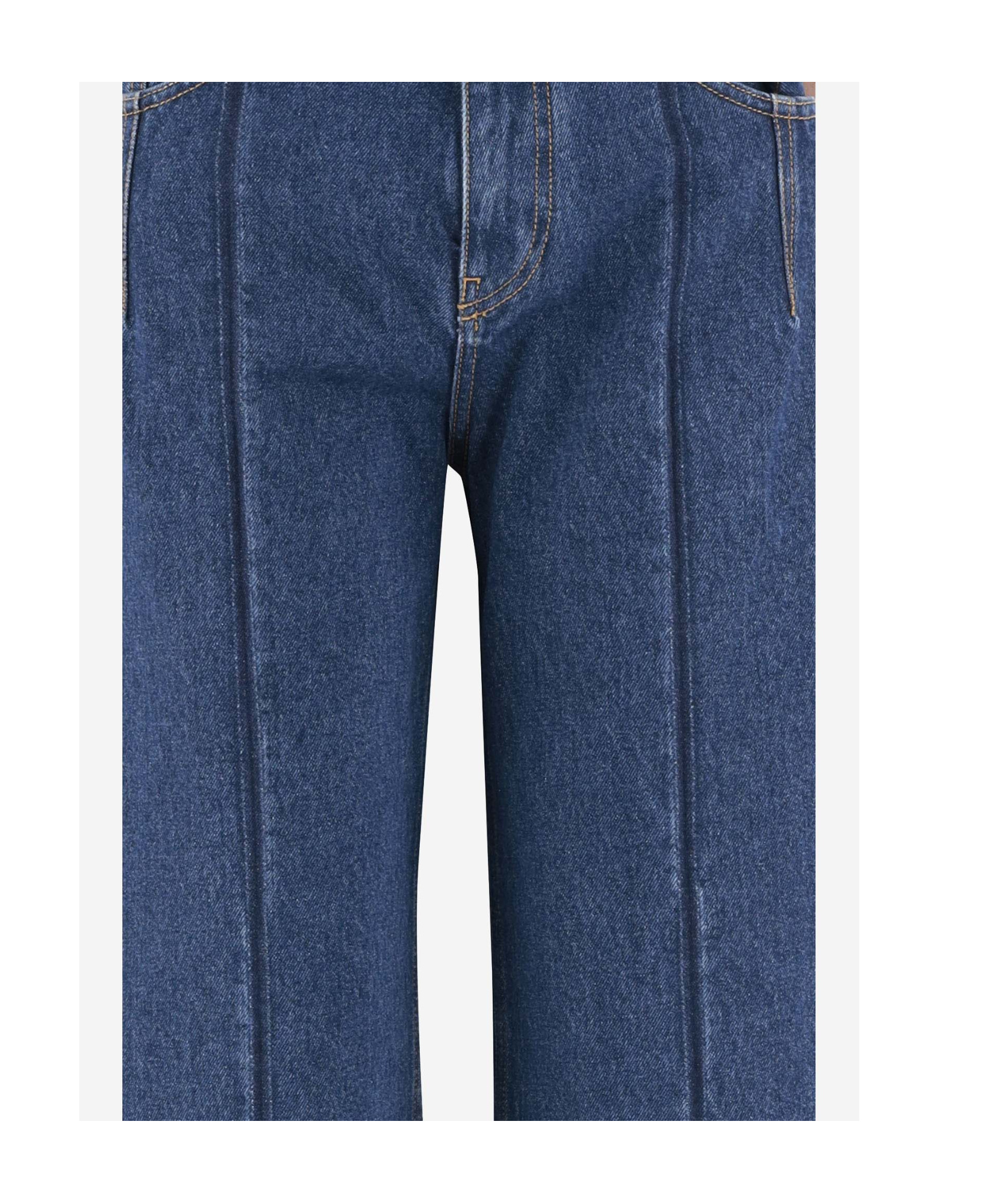 Darkpark Cotton Denim Pants In Blue
