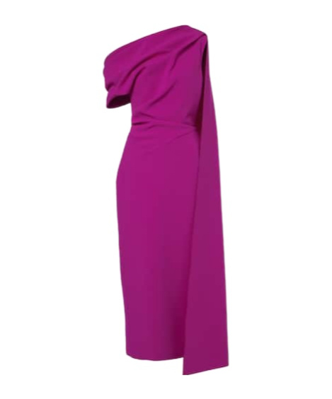 Roksanda Maite Draped Crêpe Gown In Purple