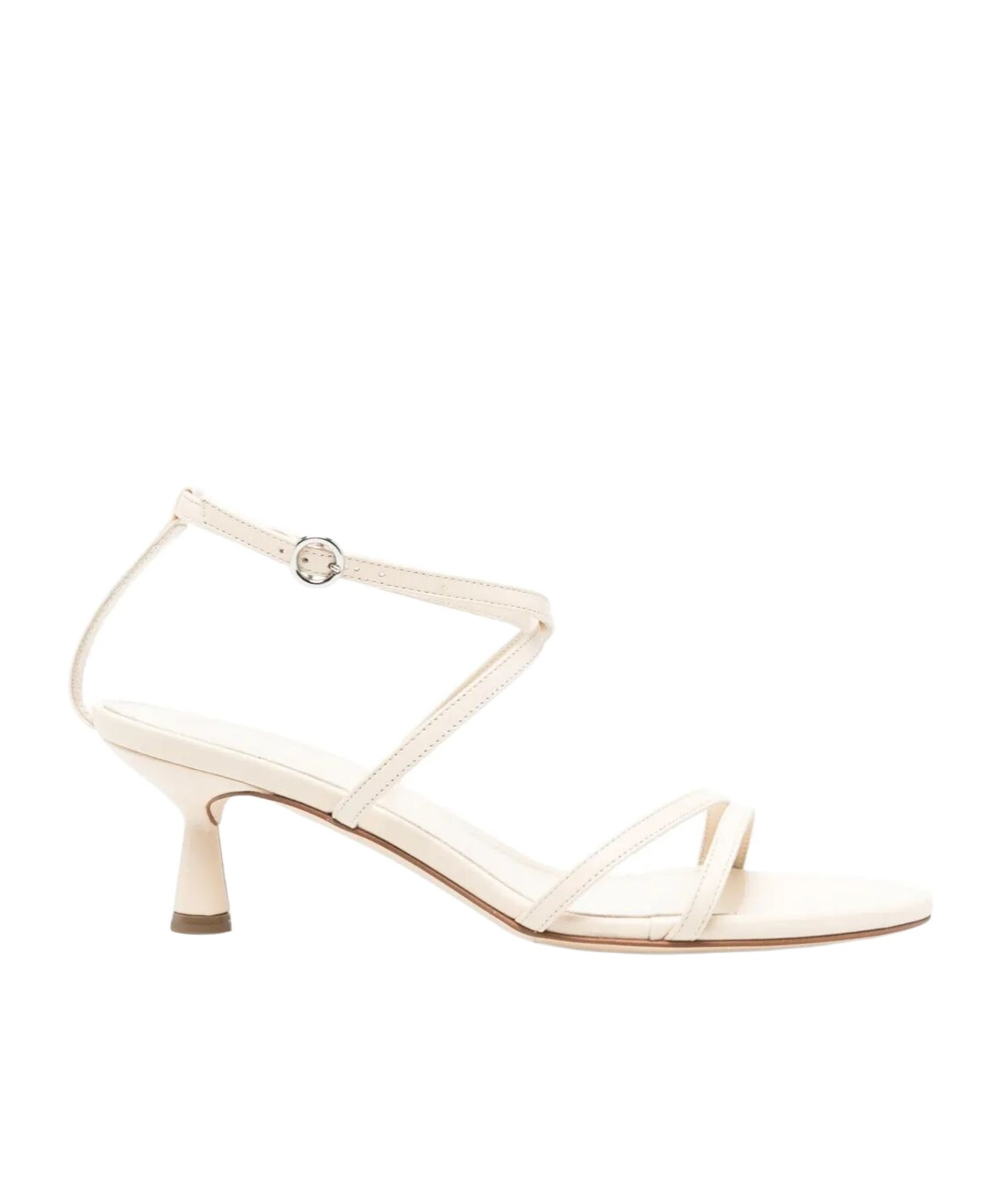 Aeyde 50mm Leather Sandals In White