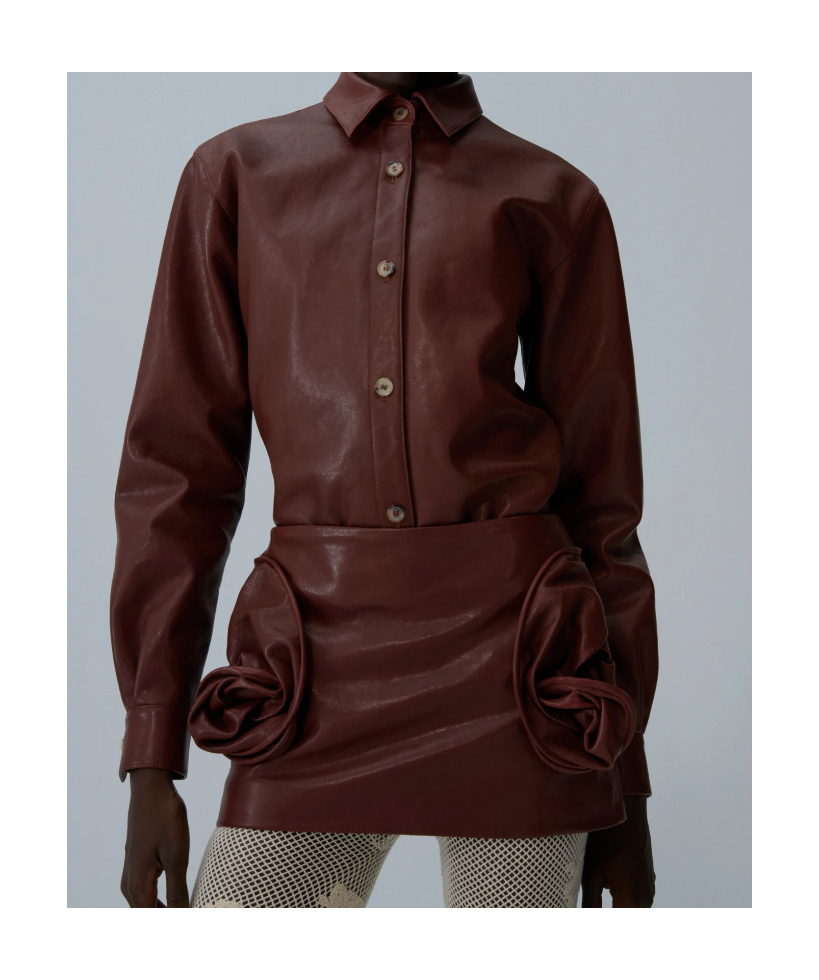 Magda Butrym Zipper Skirt In Brown