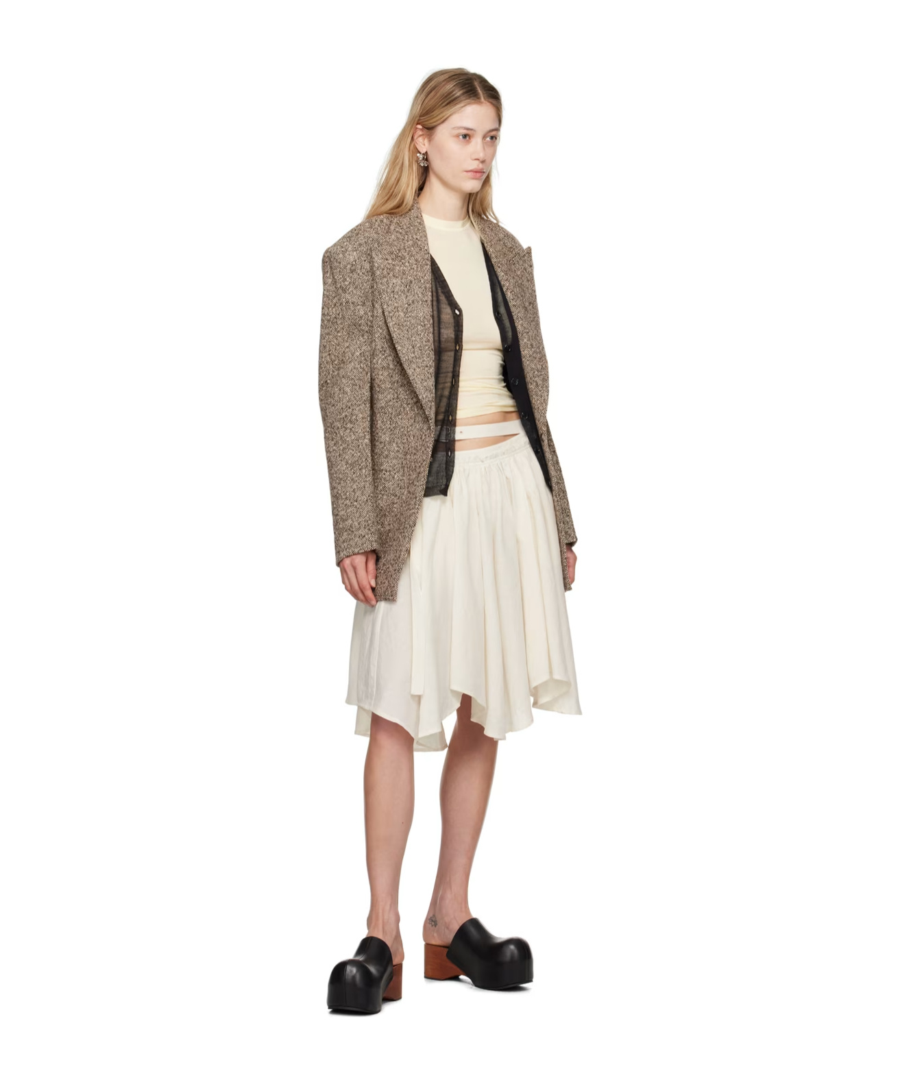 Acne Studios Asymmetrical Skirt In White