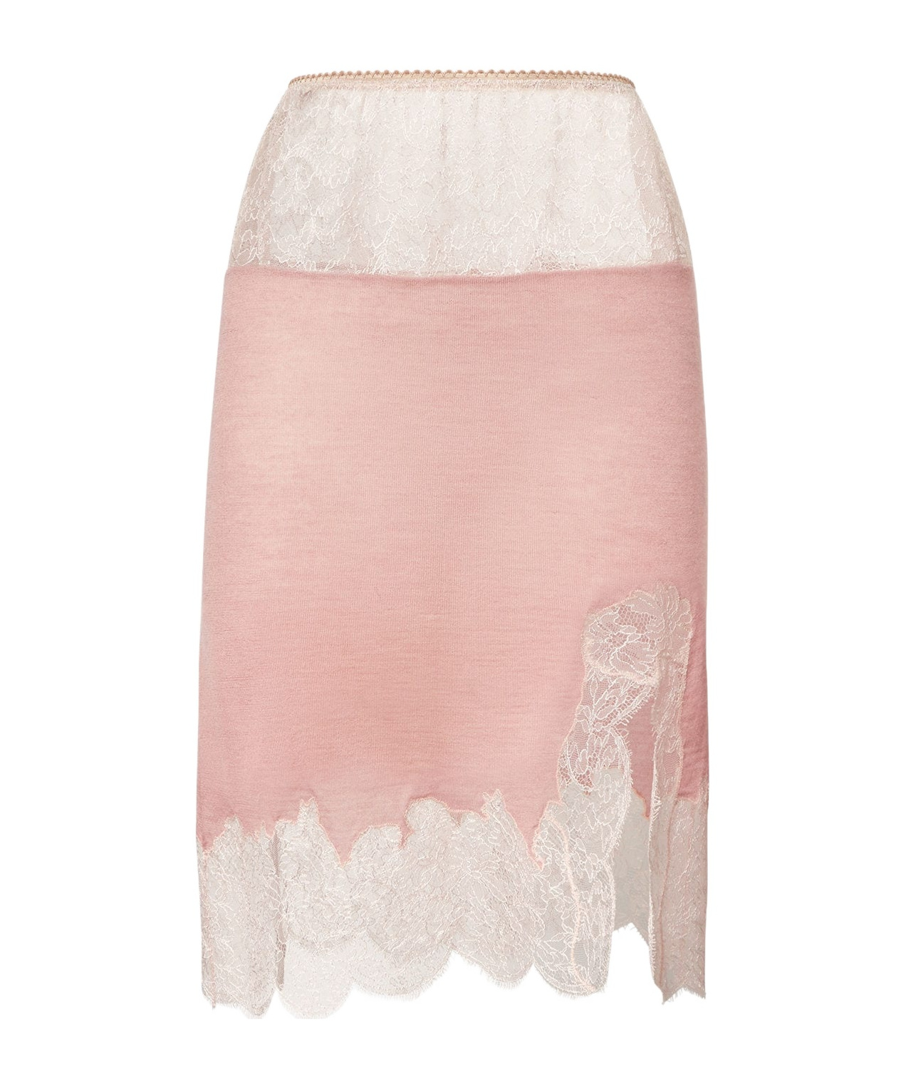 Fendi Pink Cashmere And Silk Skirt