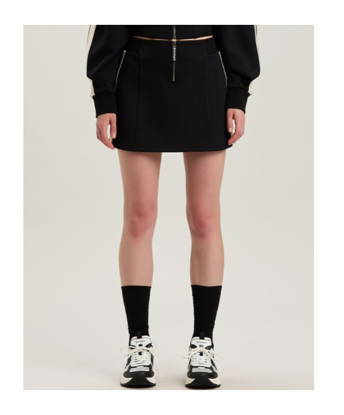 Shop Palm Angels Side Stripe Skirt In Black