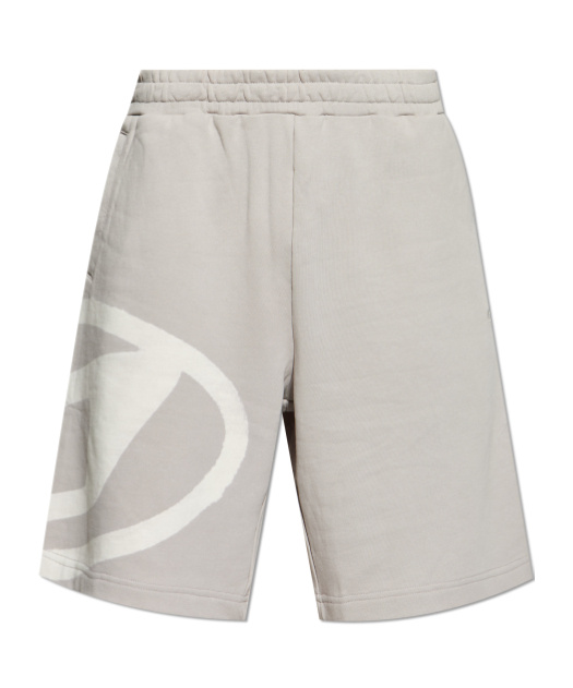 Diesel Crow Logo-print Drawstring Shorts In White
