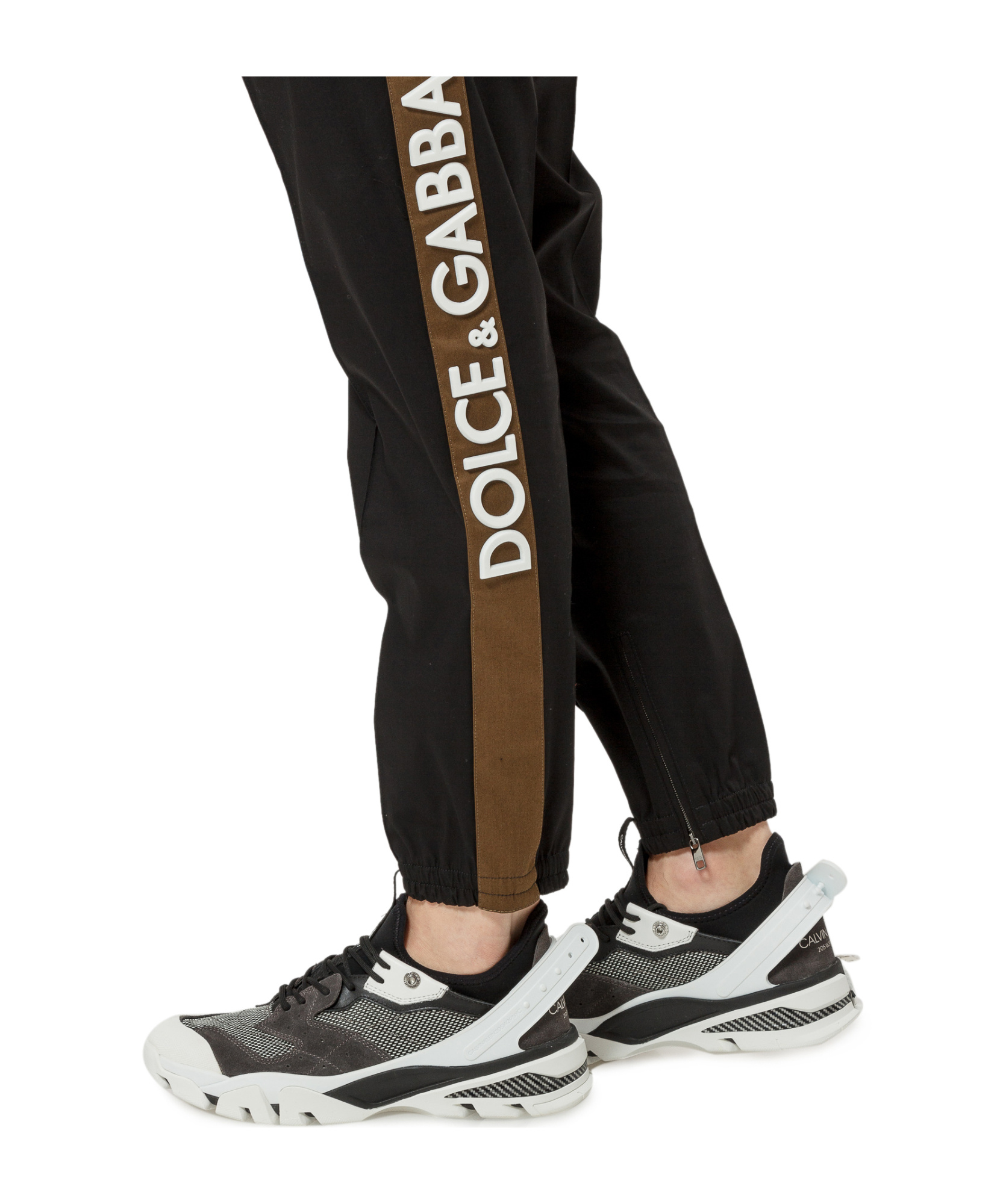 Dolce & Gabbana Elastic Waist Track Pants In Black
