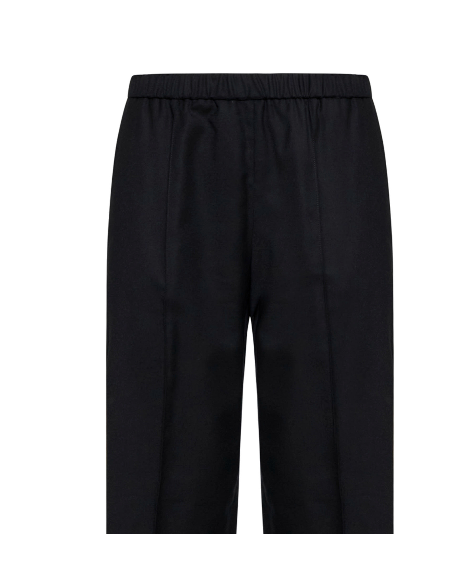 Fabiana Filippi Bistretch Wool Jogging Trousers With Filo Diamante In Black