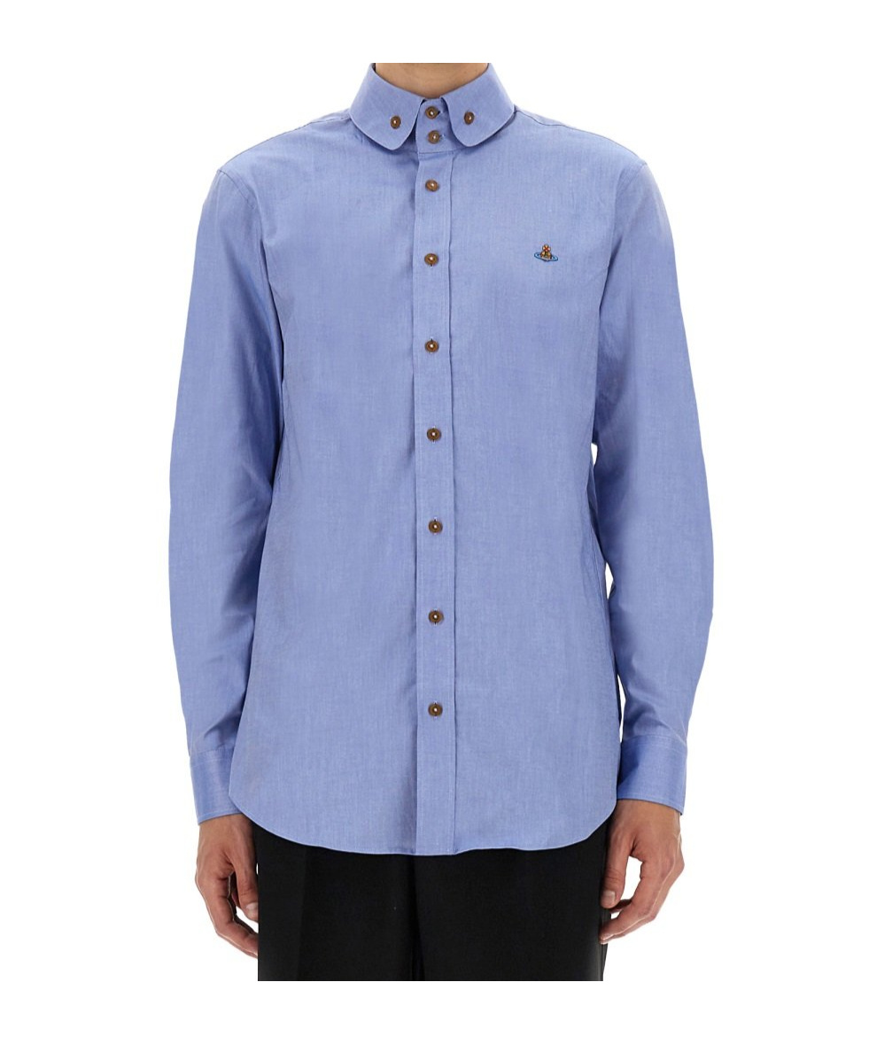Vivienne Westwood Logo Orb Shirt In Blue