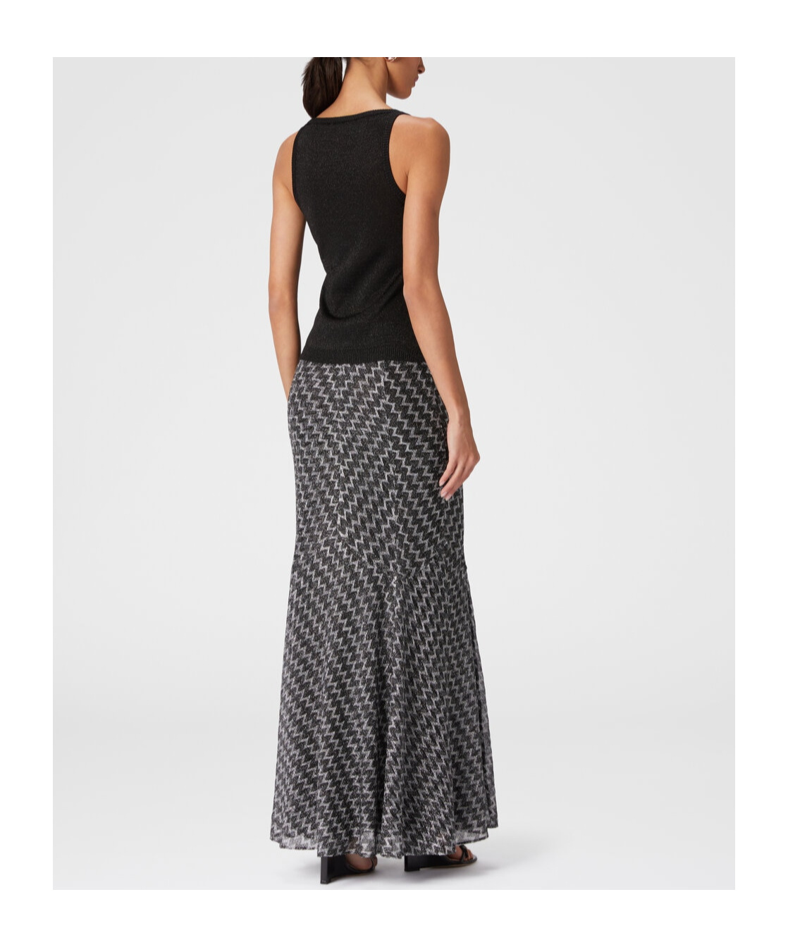 Shop Missoni Metallic-threading Scoop-neck Tank Top In Black