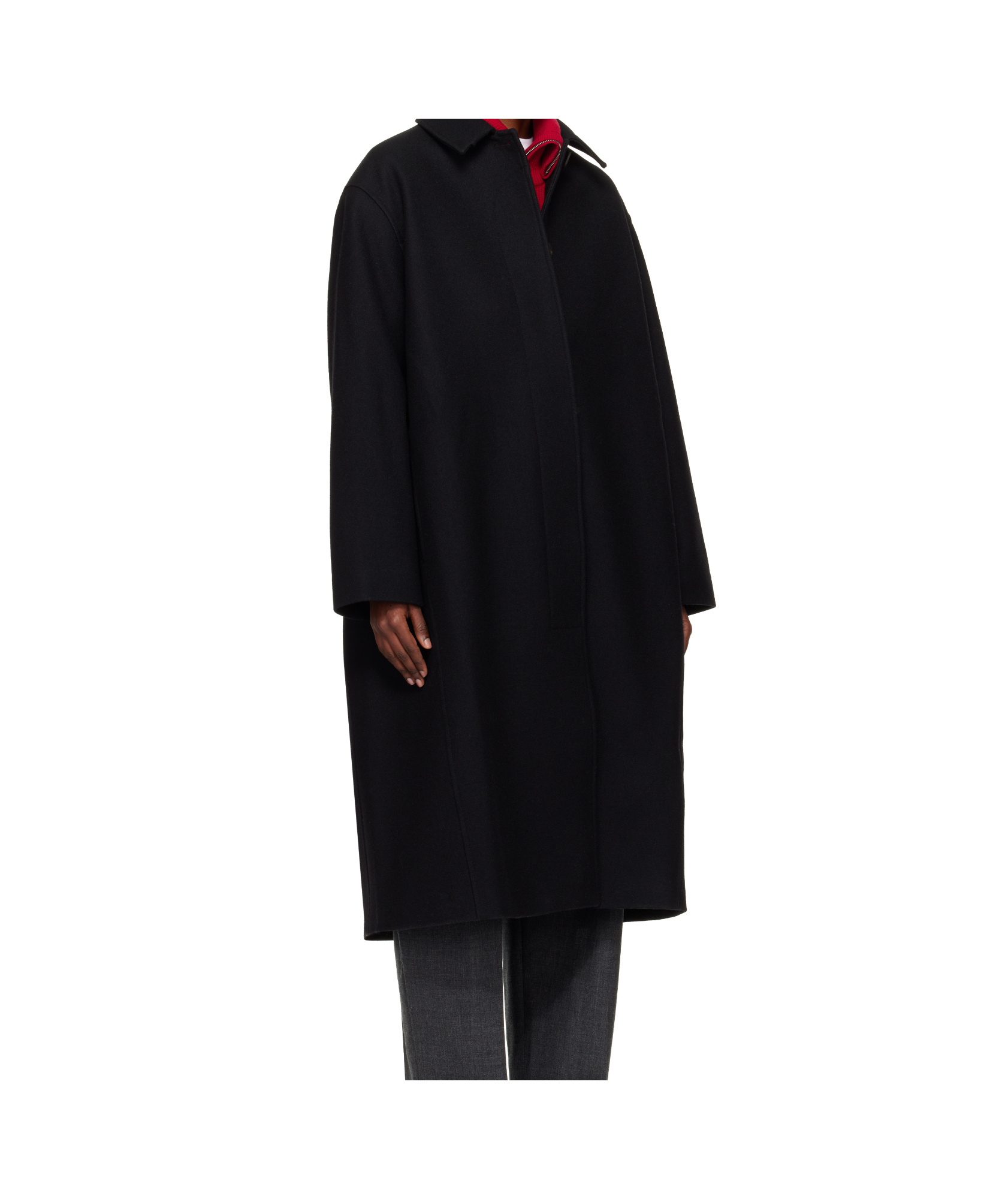 Studio Nicholson Long-sleeved Coat In Black