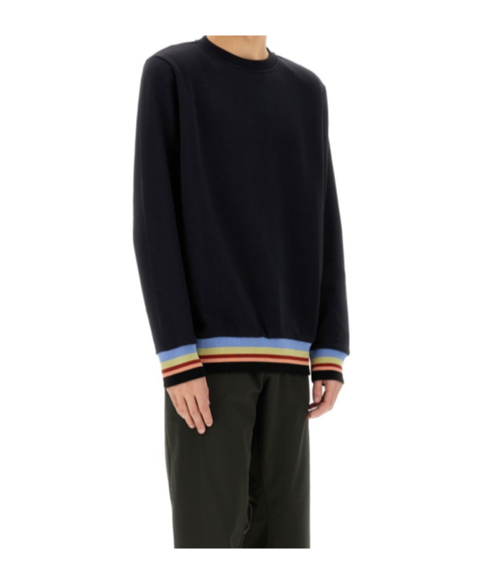 Paul Smith Signature Striped Crewneck Sweatshirt In Black