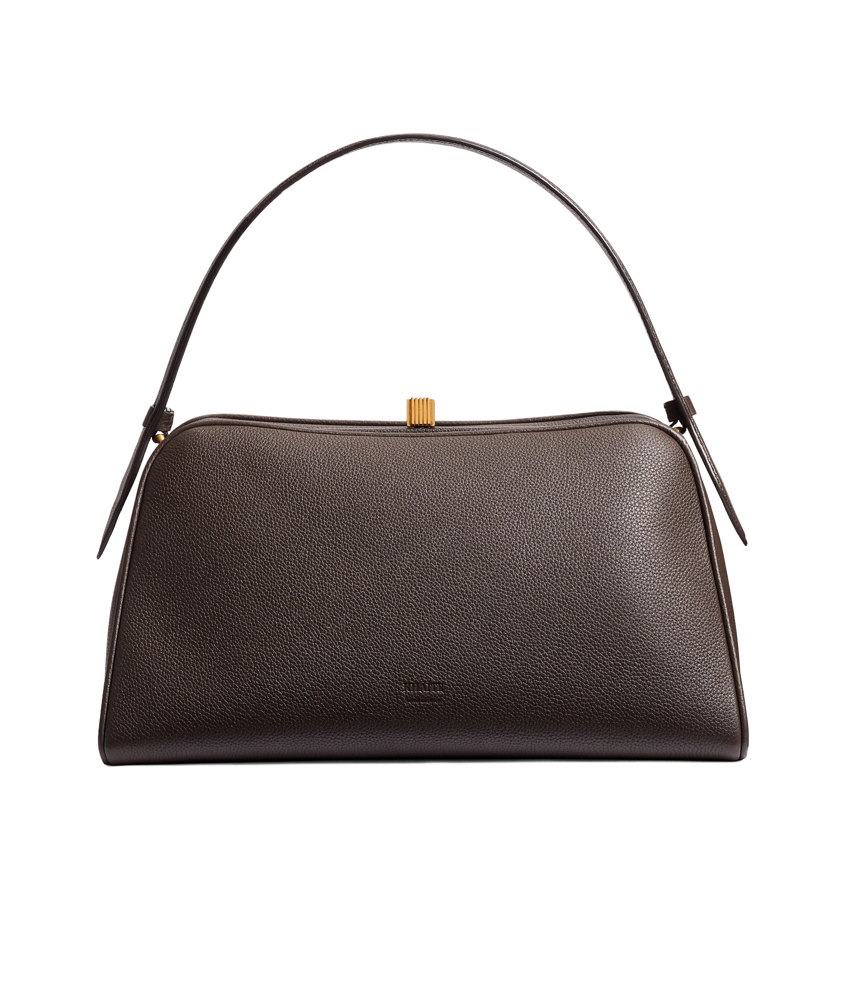 Khaite Cate Textured Leather Top Handle Bag In Black